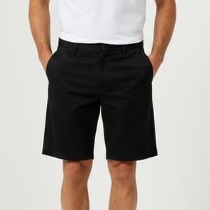 Chaps Golf Shorts Mens 36 Black Performance Flat Front Gorpcore Tennis Active